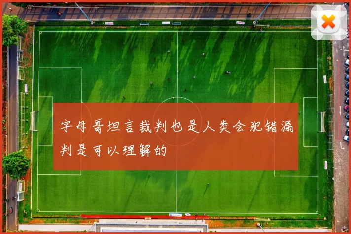 字母哥坦言裁判也是人类会犯错漏判是可以理解的